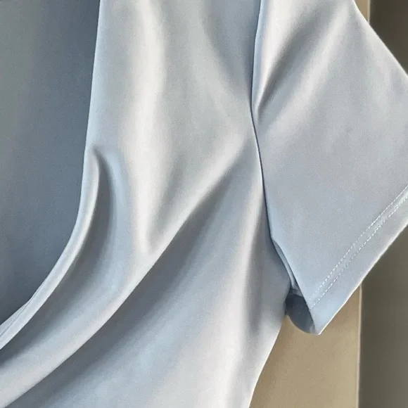 L*Space Blue Ruched Crop Top - Picture 7 of 13